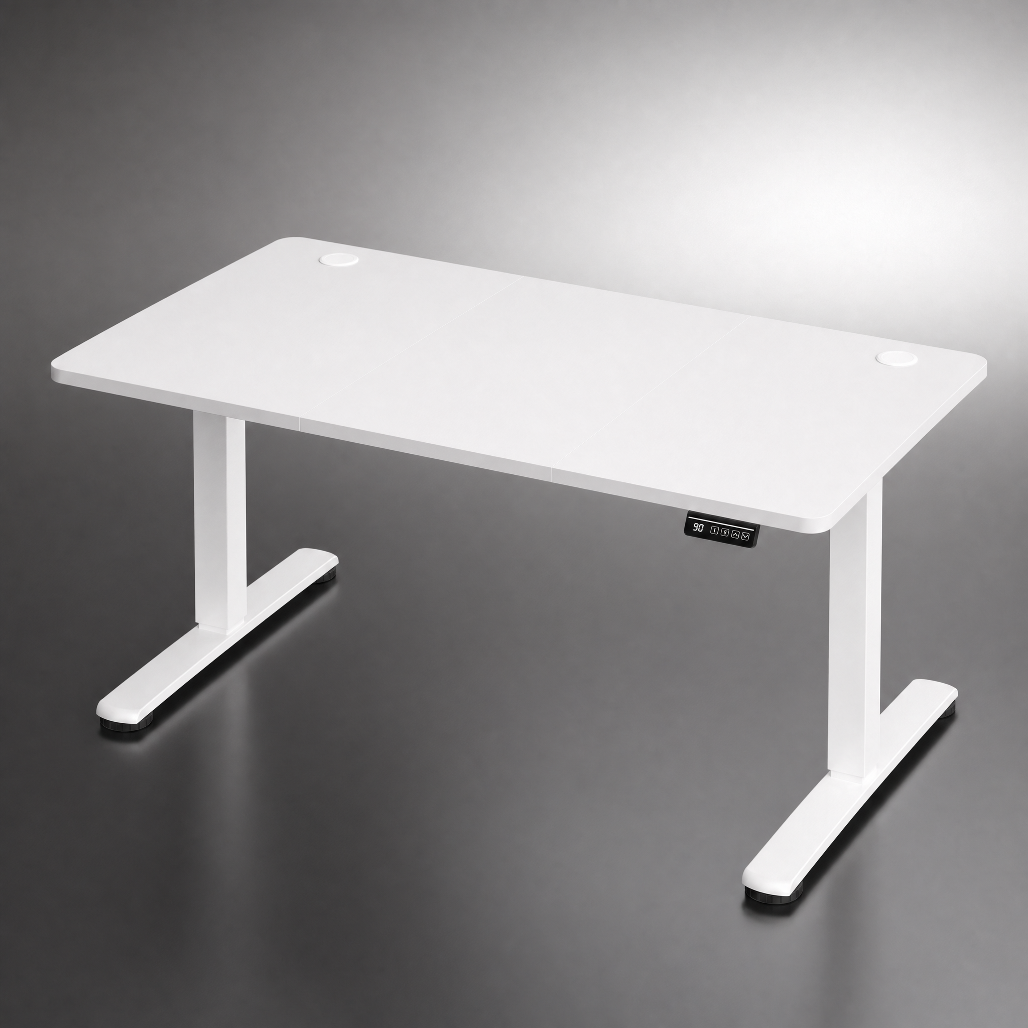 Devoko Schreibtisch 140 x 60cm Elektrisch Höhenverstellbar Memory-Funktion Weiß